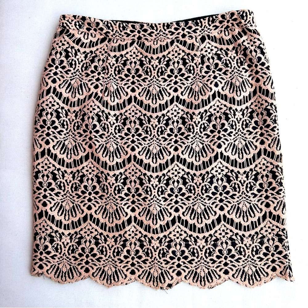Halogen Scallop Edge Lace Pencil Skirt Size 8
